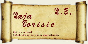 Maja Borišić vizit kartica
